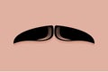 Chevron Moustache Icon Vector Royalty Free Stock Photo