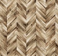 Chevron natural parquet seamless floor texture Royalty Free Stock Photo
