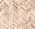 Chevron natural parquet seamless floor texture Royalty Free Stock Photo