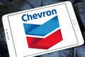 Chevron oil company logo Royalty Free Stock Photo