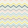 Chevron pastel colorful spring pink blue yellow pattern seamless vector.