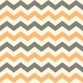 Chevron pattern geometric art in grey, orange, yellow. Seamless casual horizontal lines zigzag background graphic art for notebook