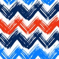 Chevron pattern hand painted with brushstrokes