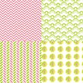 Chevron Pattern Herringbone Daisy Flower