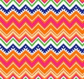 Chevron pattern seamless arrows geometric design colorful yellow pink green blue Royalty Free Stock Photo