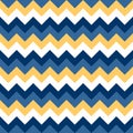 Chevron pattern seamless vector arrows geometric design colorful blue naval yellow white