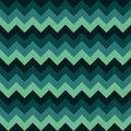 Chevron pattern seamless vector arrows geometric design colorful dark green turquoise teal aqua blue Royalty Free Stock Photo