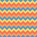 Chevron pattern seamless vector arrows geometric design colorful sky blue yellow coral pink Royalty Free Stock Photo