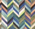 Chevron random color natural parquet seamless floor texture Royalty Free Stock Photo