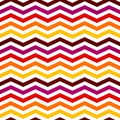 Chevron seamless background with zig zag red, yellow, pink and o Royalty Free Stock Photo