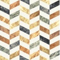 Chevron seamless pattern made of brown, beige, grey and blue old distressed paper textures. Repetitive tileable background for