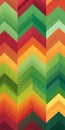 Chevron Shapes in Green Firebrick