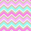 Chevron turquoise white pink brown seamless pattern vector