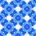 Chevron watercolor pattern. Blue ravishing boho