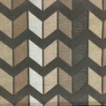 Chevron zig-zag patterned cotton polyester blend upholstery fabric texture Royalty Free Stock Photo