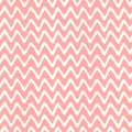 Chevron Zigzag Paint Brush Strokes Seamless pattern. Vector Abstract Grunge pink and white background Royalty Free Stock Photo