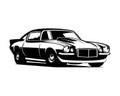 Chevy Camaro car logo. vector illustration silhouette design. Royalty Free Stock Photo