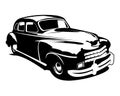 chevy classic car silhouette logo vector isolated emblem badge concept.