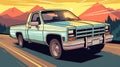 Chevy 1500 Truck Adventure Game With Pop Art-inspired Illustrations