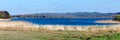 Chew Valley Lake and reservoir Somerset England panorama Royalty Free Stock Photo