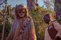 Chewbacca and character in Star Wars Galaxys Edge at Hollywood Studios 4. Royalty Free Stock Photo