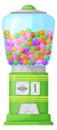 Chewing gum balls dispenser. Kid candy machine