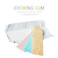 Chewing gum different flavors isolated Royalty Free Stock Photo