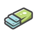 Chewing gum green package Vector icon Cartoon illustration Royalty Free Stock Photo