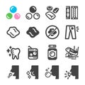 Chewing gum icon set