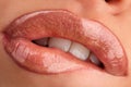 Chewing lips Royalty Free Stock Photo