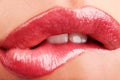 Chewing lips Royalty Free Stock Photo