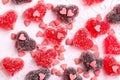Chewy candies in a powdered sugar Royalty Free Stock Photo