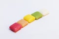 chewy candy in the colors of the rainbow Royalty Free Stock Photo