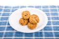 Chewy Oatmeal Raisin Cookies Royalty Free Stock Photo