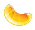 Chewy sugar gummy jelly candy, mandarin piece Royalty Free Stock Photo