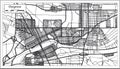 Cheyenne USA City Map in Retro Style. Outline Map