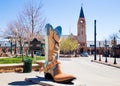 Cheyenne Wyoming downtown district and boot Royalty Free Stock Photo