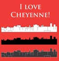 Cheyenne, Wyoming, city silhouette