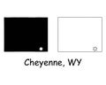 Cheyenne Wyoming WY State Border USA Map