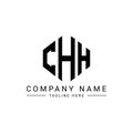CHH letter logo design with polygon shape. CHH polygon and cube shape logo design. CHH hexagon vector logo template white and Royalty Free Stock Photo