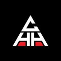 CHH triangle letter logo design with triangle shape. CHH triangle logo design monogram. CHH triangle vector logo template with red Royalty Free Stock Photo