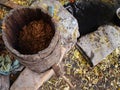   dřevěný buben použitý v těžba z populární tradiční pít vyrobený kyselé 
