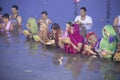 Chhat puja celebration at River