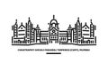 Chhatrapati Shivaji Maharaj Terminus Illustration icon. CSMT Icon Royalty Free Stock Photo