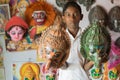 Chhau or Chhou masks of lord Ganesha