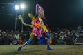 Chhau dance or Chhou dance. Masked male dancer as Lord Hanuman ji.