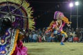 Chhau dance or Chhou dance. Masked male dancer as Lord Hanuman ji, performing