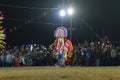 Chhau dance or Chhou dance. Masked male dancer as Lord Hanuman ji.