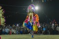 Chhau dance or Chhou dance. Masked male dancer as Lord Hanuman ji.