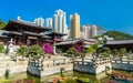 Chi Lin Nunnery, a large Buddhist temple complex in Hong Kong, China Royalty Free Stock Photo